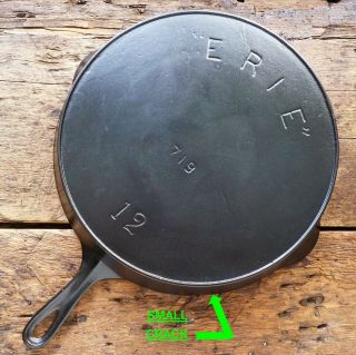 Antique Griswold Cast Iron Skillet Frying Pan 12 Erie 3rd Series - Ironspoon
