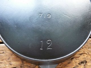 ANTIQUE GRISWOLD Cast Iron SKILLET Frying Pan 12 ERIE 3rd Series - Ironspoon 5