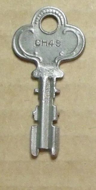Antique Eagle Lock Co.  Car Key Ch49 Chevrolet Antique Chevy Car Key