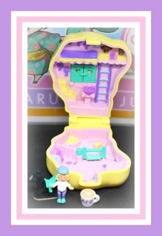 ❤️Polly Pocket Vintage 1994 Pony Ridin ' COMPLETE Horse Show Compact Bluebird❤️ 2