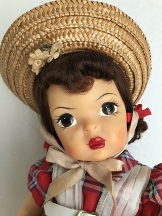 Vintage 16” Terri Lee Patent Pending Doll In Shawl Dress All