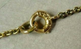 Antique Victorian 14K Yellow Gold Lavalier w/ Red Garnet & Pearls,  Signed,  6.  2g 6
