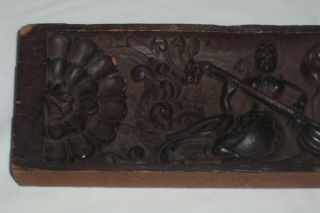 Anglo Indian carved wood panel Musicians Musical Instruments 2
