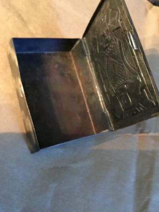 Mid 19th Century Civil War Tin Playing Card Holder Deck Box 1860’s 6