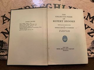 Haunted Active Antique Book The Collected Poems Of Rupert Brooke 1915