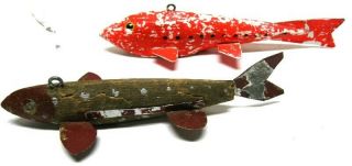 Old Folk Art Fish Spearing Decoy S Old Ice Fishing Lure S