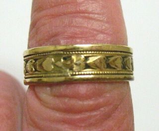 Antique 14k Gold Rolled Gold Eternity Band Ring Size 6 2.  8 Grams