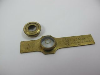 Antique Brass Micrometer Microscope Slide by Andrew Pritchard.  1/250th.  c.  1837. 5