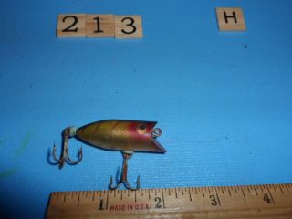 T0213 H Heddon Tiny Lucky 13 Fishing Lure Gold Eyes