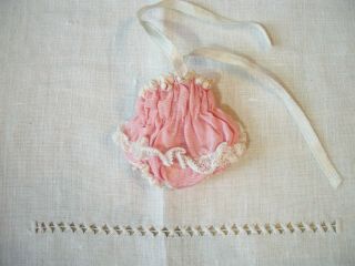 Vintage Madame Alexander Kin Wendy Pink Taffeta Sunsuit With White Lace - Tag
