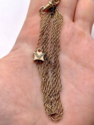 Vintage 12k Gold Filled Antique Victorian Star Pearl Seed Necklace 6