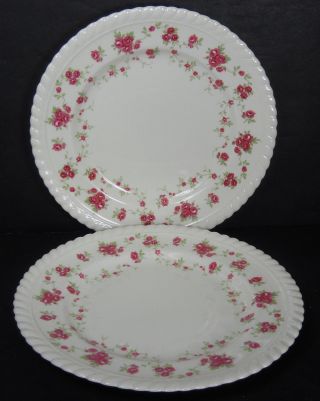 Johnson Brothers England China Rambler Rose Dessert Plate - Set Of Two (2) @ 7 "
