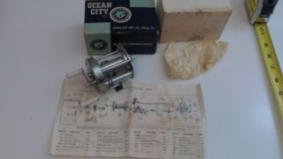 Vintage Ocean City No.  1800 Fishing Reel Bait Casting W/ Box & Papers