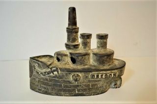 Antique Battleship Oregon Cast Iron Bank
