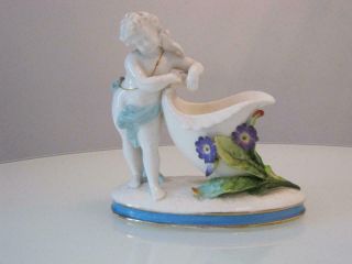 Stunning Antique 19th Century Moores Porcelain Figural Spill Vase