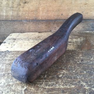 Vintage Plumbers Lead Dressing Mallet User Made Antique Old Hand Tool 274