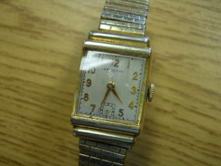 Vintage 1940 ' s? Hamilton Art Deco Watch 14k Gold Filled Running Bracelet Band 2
