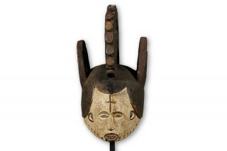Igbo African Helmet Mask 22 " - Nigeria W/stand