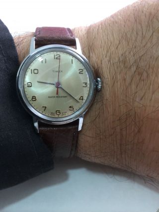 Vintage Timex Mechanical Men Wristwatch Made In Great Britain 1972