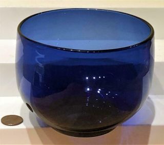 Antique Violet Blue Glass Finger Bowl,  19th Century