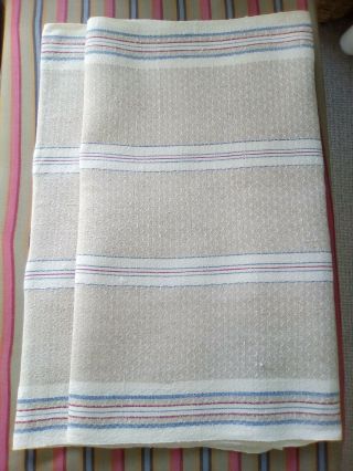 2 Striped Antique French Linen Hand Towels