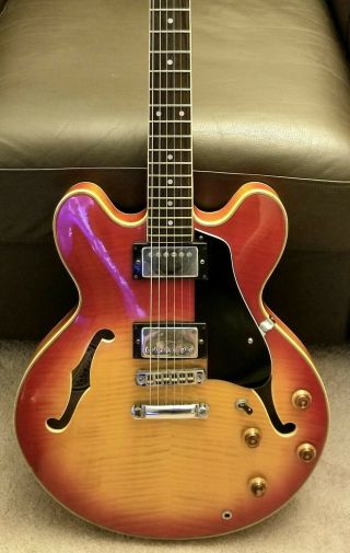 Hondo H935rs Semi Hollow Vintage Electric Guitar W/ohc,  Cont.  Us Only