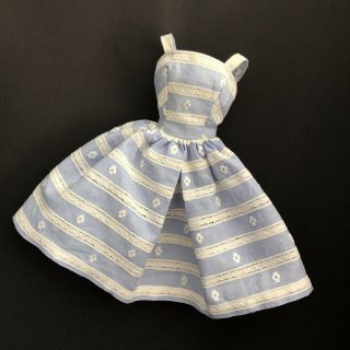 Vintage Barbie Suburban Shopper Blue & White Striped Dress 9691959 - 64