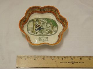Antique Adams England Dickens Pickwick Papers Small Ruffled Bowl