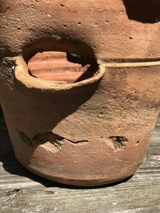 Vintage Terra Cotta Strawberry Pot Pottery LARGE Garden Herb Planter Antique 5