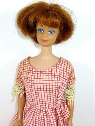 Dressed Barbie Doll Vintage Midge In Red Dress