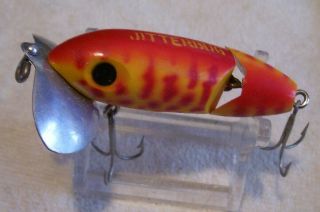 Vintage Arbogast Jointed Jitterbug Lure 7/26/19pot Red Yellow Tough Color