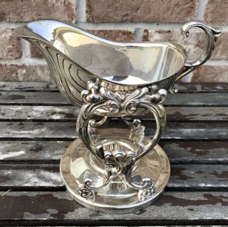 Sheridan Silverplate Gravy Boat,  Stand And Candle Warmer