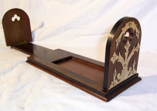 Victorian sliding mahogany book stand 3