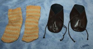 Retired Vintage American Girl Pleasant Company Kirsten Brown Boots & Wool Socks