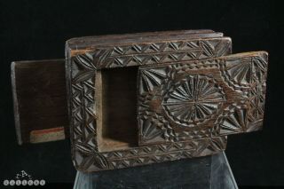 18th / 19th Century Sailors Carved Oak Ditty Box