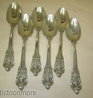 Antique Wallace Grand Baroque Sterling Silver Spoon Set 12.  35oz