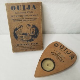 Antique William Fuld Ouija Planchette Wooden 1919 Box Baltimore
