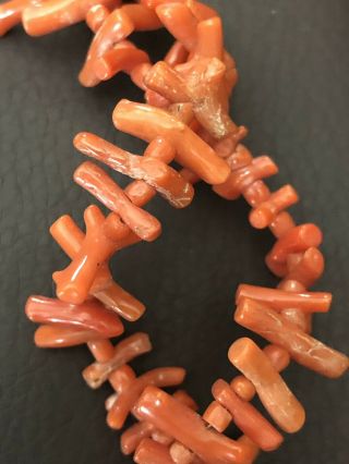 ANTIQUE OR VINTAGE DOUBLE STRAND CORAL BRANCH NECKLACE 2