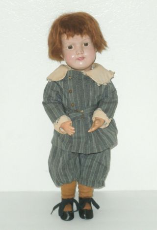 Antique/vintage 18 " Composition Character Boy Doll Flaming Red Hair Unique