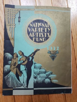 1932 National Variety Artists Fund Program Movies Motion Picture Theater Antique