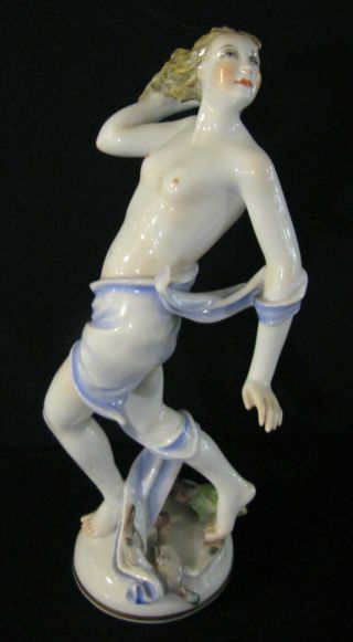 Augarten Vienna,  Austria Porcelain Art Deco Draped Nude Figurine