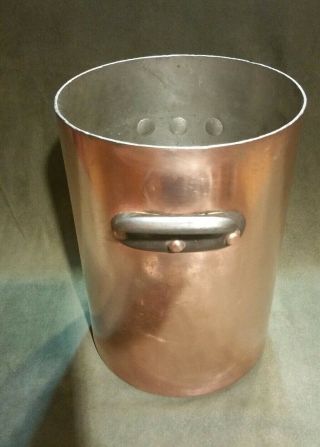 Antique Copper Pan Stockpot 7×10 marked 2