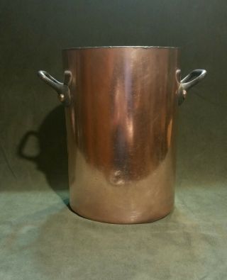 Antique Copper Pan Stockpot 7×10 marked 3