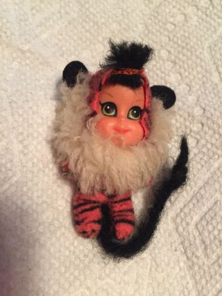 Vintage Mattel Liddle Kiddles 3636 Animiddle Tiny Tiger Zoo Doll W/pin