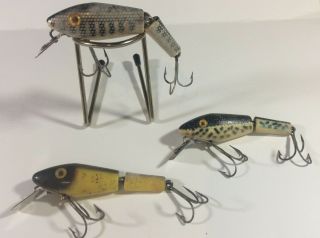 (3) Vintage L&s Bass Master Model 15 Fishing Lures