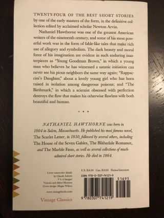 Vintage Classics: Hawthorne ' s Short Stories by Nathaniel Hawthorne (2011, . 2