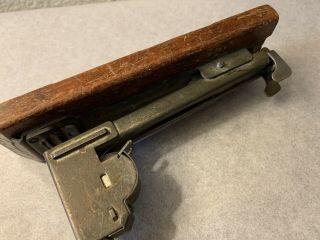 Vintage Antique Rare ACE Pilot Office Stapler Wooden Base Made in USA Chicago 6