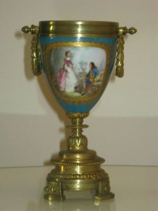 Stunning Antique Sevres Porcelain & Ormolu Vase