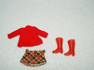 Vintage Topper Dawn Fashion Doll Mad About Plaid Skirt Shirt & Boots