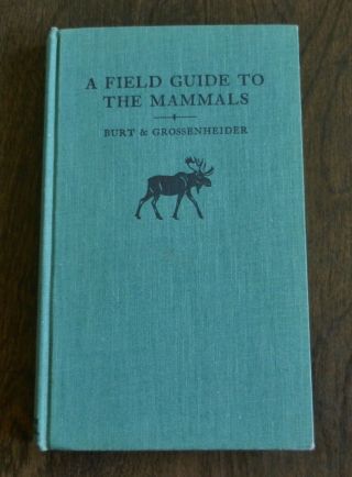 Vintage 1959 Peterson Field Guide To The Mammals Book H/c